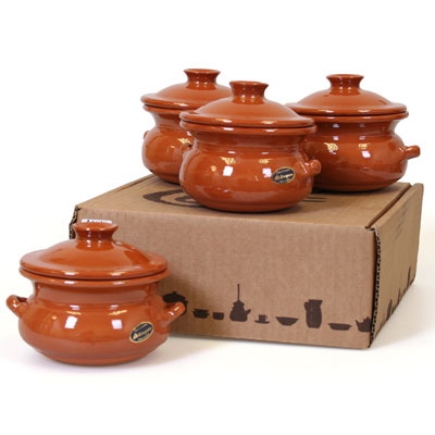 Rustic Clay Pot with Lid - 0.5 Liter - CP048 - Spanish Food and Paella Pans  from
