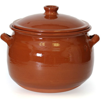 Rustic Clay Pot with Lid - 3.5 Liter - CP049 - Spanish Food and Paella Pans  from