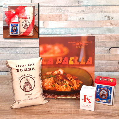 Paella Recipe Gift Set - Spanish Food and Paella Pans from