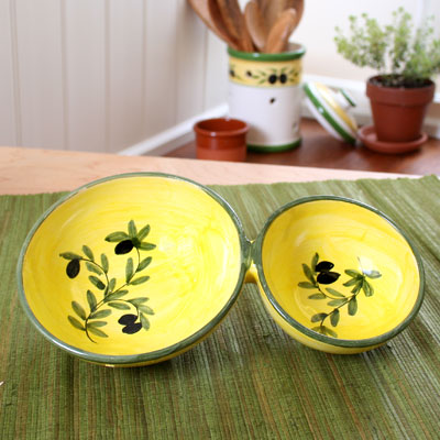 Hand Painted Olive Serving Dish - Olive TAL-OLIVA-OL